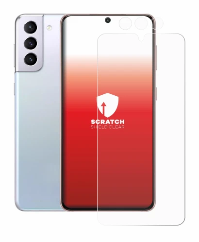 Image of the device Samsung Galaxy S21 (Front+Camera) with a wide variety of screen protectors.