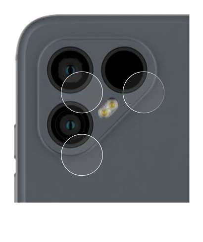 Image of the device Fairphone 4 (ONLY Camera Lens) with a wide variety of screen protectors.