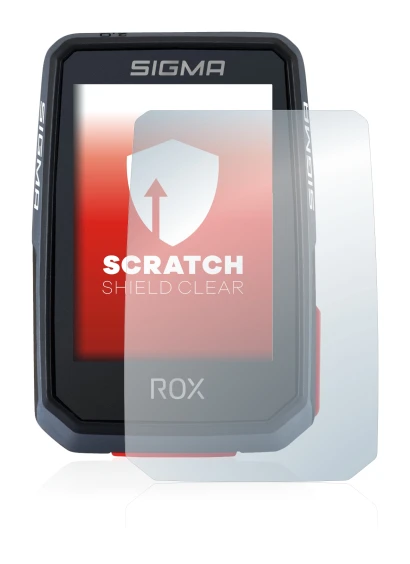 Image of the device Sigma ROX 2.0 with a wide variety of screen protectors.