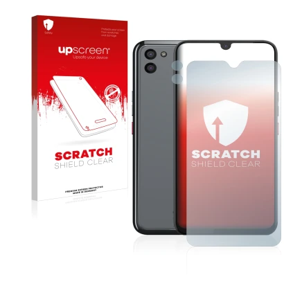 Front side of a product packaging with the brand logo upscreen. Next to it is the device Gigaset GS5 (Front+Camera) shown with