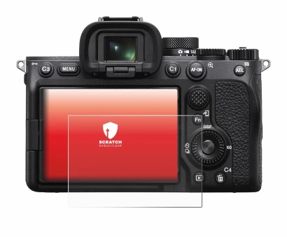 Image of the device Sony Alpha 7 IV with a wide variety of screen protectors.