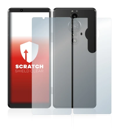 Image of the device Sony Xperia Pro-I (Front+Back) with a wide variety of screen protectors.
