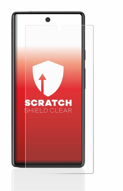 Image of the device Google Pixel 6a with a wide variety of screen protectors.