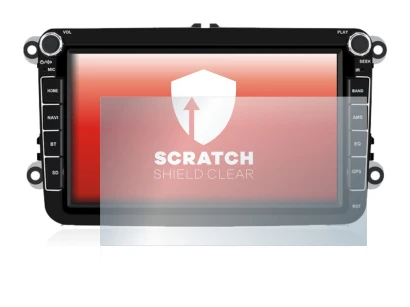 Image of the device Isudar T72 8" with a wide variety of screen protectors.