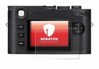 Image of the device Leica M11 with a wide variety of screen protectors.
