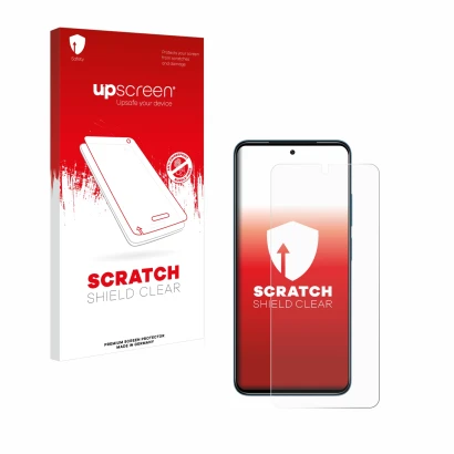 Front side of a product packaging with the brand logo upscreen. Next to it is the device Xiaomi Redmi Note 11 shown with the c