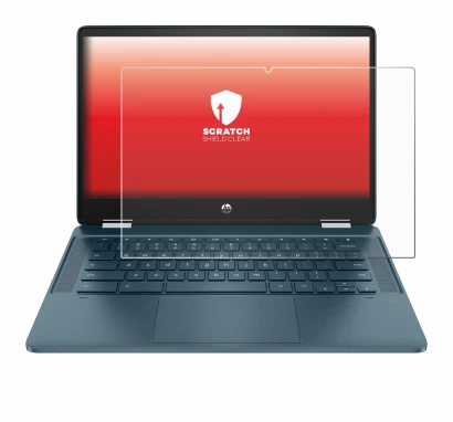 Image of the device HP Chromebook x360 (14b-cbX) with a wide variety of screen protectors.