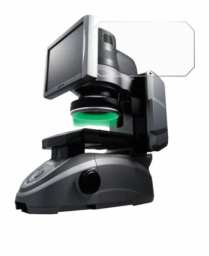 Image of the device Keyence IM-6125 Glass plate with a wide variety of screen protectors.