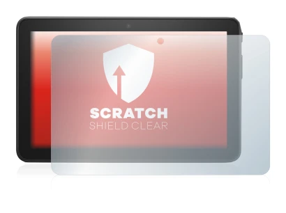 Image of the device Amazon Fire 7 2022 with a wide variety of screen protectors.