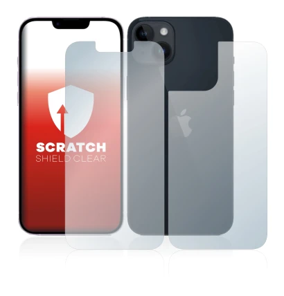 Image of the device Apple iPhone 14 (Front+Back) with a wide variety of screen protectors.