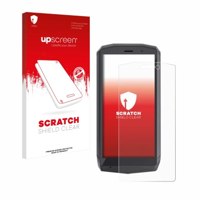 Front side of a product packaging with the brand logo upscreen. Next to it is the device Cubot Pocket shown with the correspon