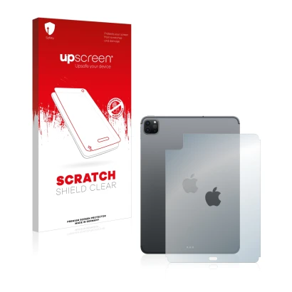Front side of a product packaging with the brand logo upscreen. Next to it is the device Apple iPad Pro 11" 2022 (Back, 4th Ge