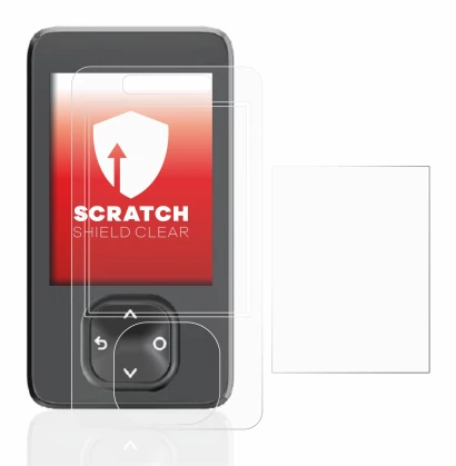 Image of the device Dexcom G7 CGM with a wide variety of screen protectors.