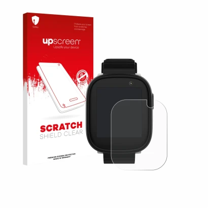 Front side of a product packaging with the brand logo upscreen. Next to it is the device Xplora X6 Play 2022 (1st generation) 