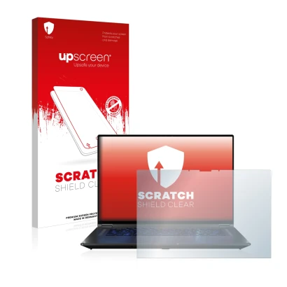 Front side of a product packaging with the brand logo upscreen. Next to it is the device ASUS ROG Flow X16 shown with the corr