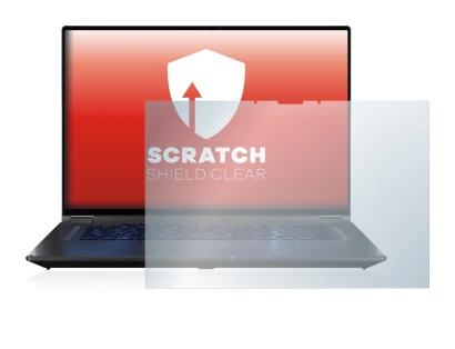 Image of the device ASUS ROG Flow X16 with a wide variety of screen protectors.