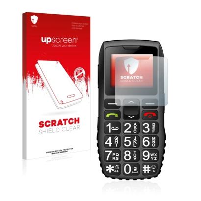 Front side of a product packaging with the brand logo upscreen. Next to it is the device artfone C1 + shown with the correspon