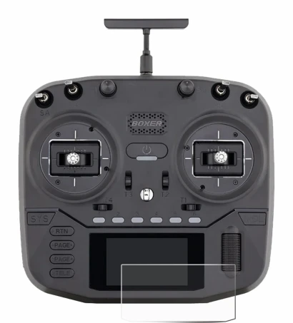 Image of the device Radiomaster Boxer with a wide variety of screen protectors.
