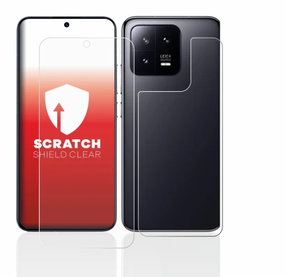 Image of the device Xiaomi 13 (Front+Back) with a wide variety of screen protectors.