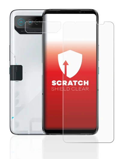 Image of the device ASUS ROG Phone 7 Ultimate (Front+Camera) with a wide variety of screen protectors.