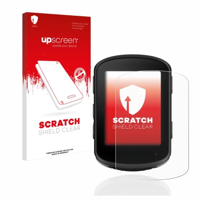 Front side of a product packaging with the brand logo upscreen. Next to it is the device Garmin Edge 840 shown with the corres