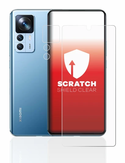 Image of the device Xiaomi 12T (Front+Camera) with a wide variety of screen protectors.