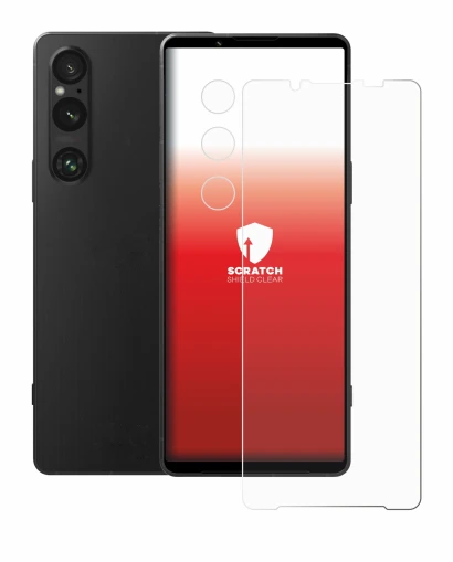 Image of the device Sony Xperia 1 V (Front+Camera) with a wide variety of screen protectors.