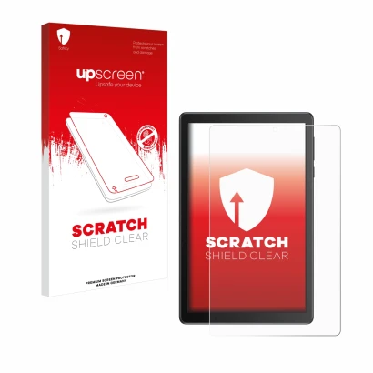 Front side of a product packaging with the brand logo upscreen. Next to it is the device TCL Tab 8V shown with the correspondi