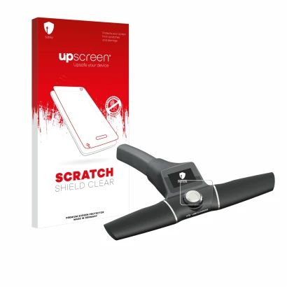 Front side of a product packaging with the brand logo upscreen. Next to it is the device Motocaddy S1 DHC Electric Trolley sho