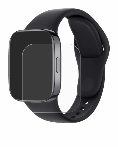 Image of the device Xiaomi Redmi Watch 3 with a wide variety of screen protectors.