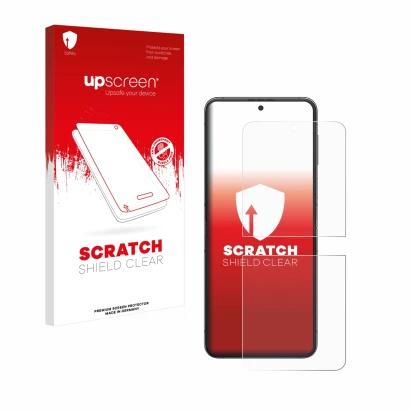 Front side of a product packaging with the brand logo upscreen. Next to it is the device Samsung Galaxy Z Flip 5 shown with th