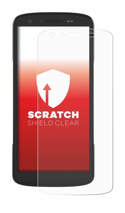 Image of the device Zebra TC27 with a wide variety of screen protectors.