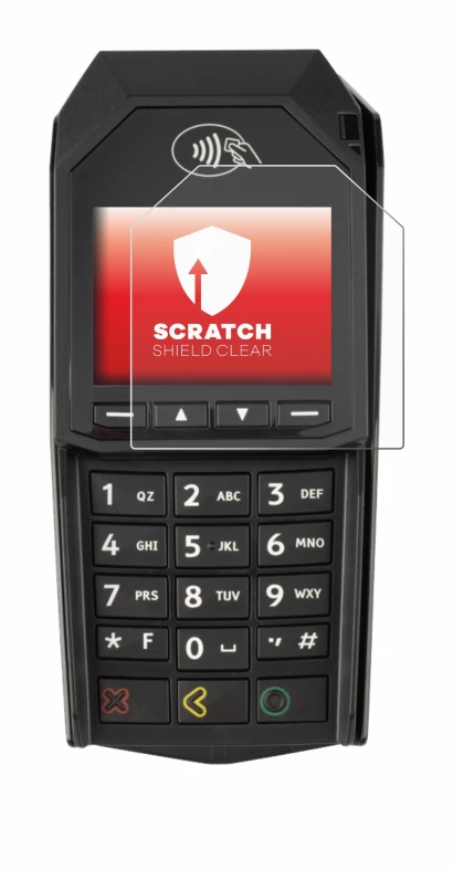 Image of the device ingenico Lane/3000 (non-touch) with a wide variety of screen protectors.