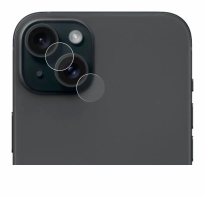 Image of the device Apple iPhone 15 Plus (ONLY Camera Lens) with a wide variety of screen protectors.