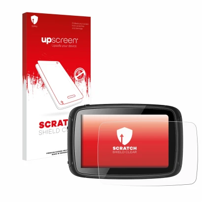 Front side of a product packaging with the brand logo upscreen. Next to it is the device Elebest Carplay C650 5" shown with th