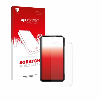 Front side of a product packaging with the brand logo upscreen. Next to it is the device Oukitel WP30 Pro shown with the corre