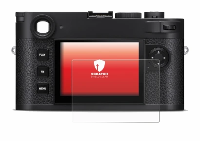Image of the device Leica M11-P with a wide variety of screen protectors.