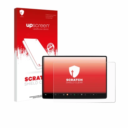 Front side of a product packaging with the brand logo upscreen. Next to it is the device Tesla Model 3 2024 shown with the cor