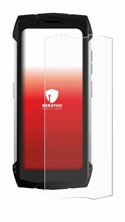 Image of the device Doogee S Mini with a wide variety of screen protectors.