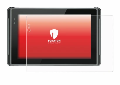 Image of the device Hugerock X7 with a wide variety of screen protectors.
