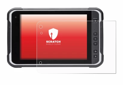 Image of the device Handheld Algiz RT8 with a wide variety of screen protectors.