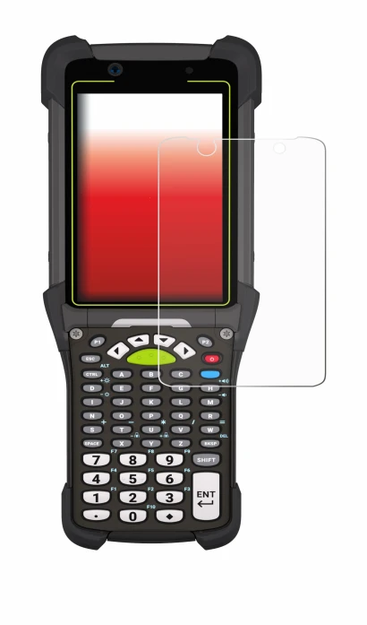 Image of the device Zebra MC9400 with a wide variety of screen protectors.