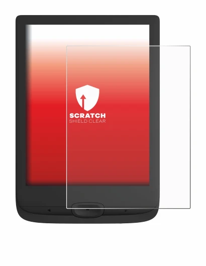 Image of the device PocketBook Basic Lux 4 with a wide variety of screen protectors.