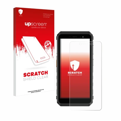 Front side of a product packaging with the brand logo upscreen. Next to it is the device Ulefone Power Armor X11 Pro shown wit