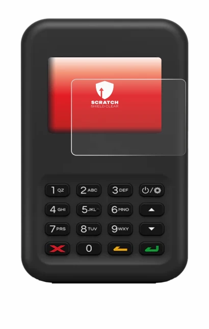 Image of the device Shopify WisePad 3 with a wide variety of screen protectors.
