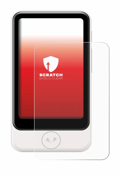 Image of the device Pocketalk Plus with a wide variety of screen protectors.