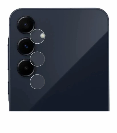 Image of the device Samsung Galaxy A55 5G (ONLY Camera Lens) with a wide variety of screen protectors.