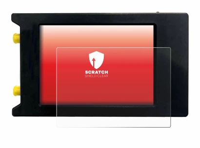 Image of the device LiteVNA 64 with a wide variety of screen protectors.