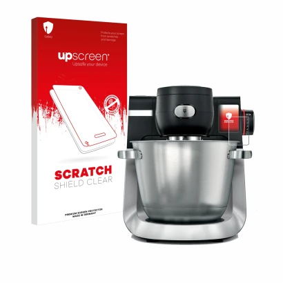 Front side of a product packaging with the brand logo upscreen. Next to it is the device Bosch MUM Serie 6 shown with the corr
