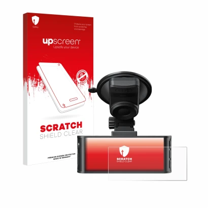 Front side of a product packaging with the brand logo upscreen. Next to it is the device Redtiger F7NS 4K shown with the corre